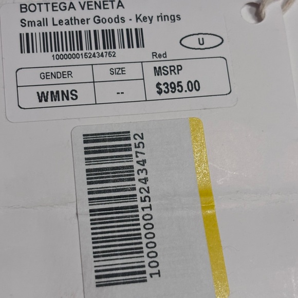 NWT $395 Bottega Veneta Ladies Leather Visit Keycase Red Keys Chain Key Rings - Picture 6 of 9